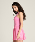 Pleated Mesh Dress