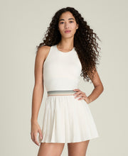 Laser Cut Pleat Dress