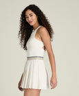 Laser Cut Pleat Dress