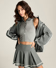 Eastside Box Pleat Tennis Mini Skirt