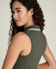 Rib Sleeveless Polo