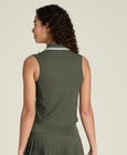 Rib Sleeveless Polo