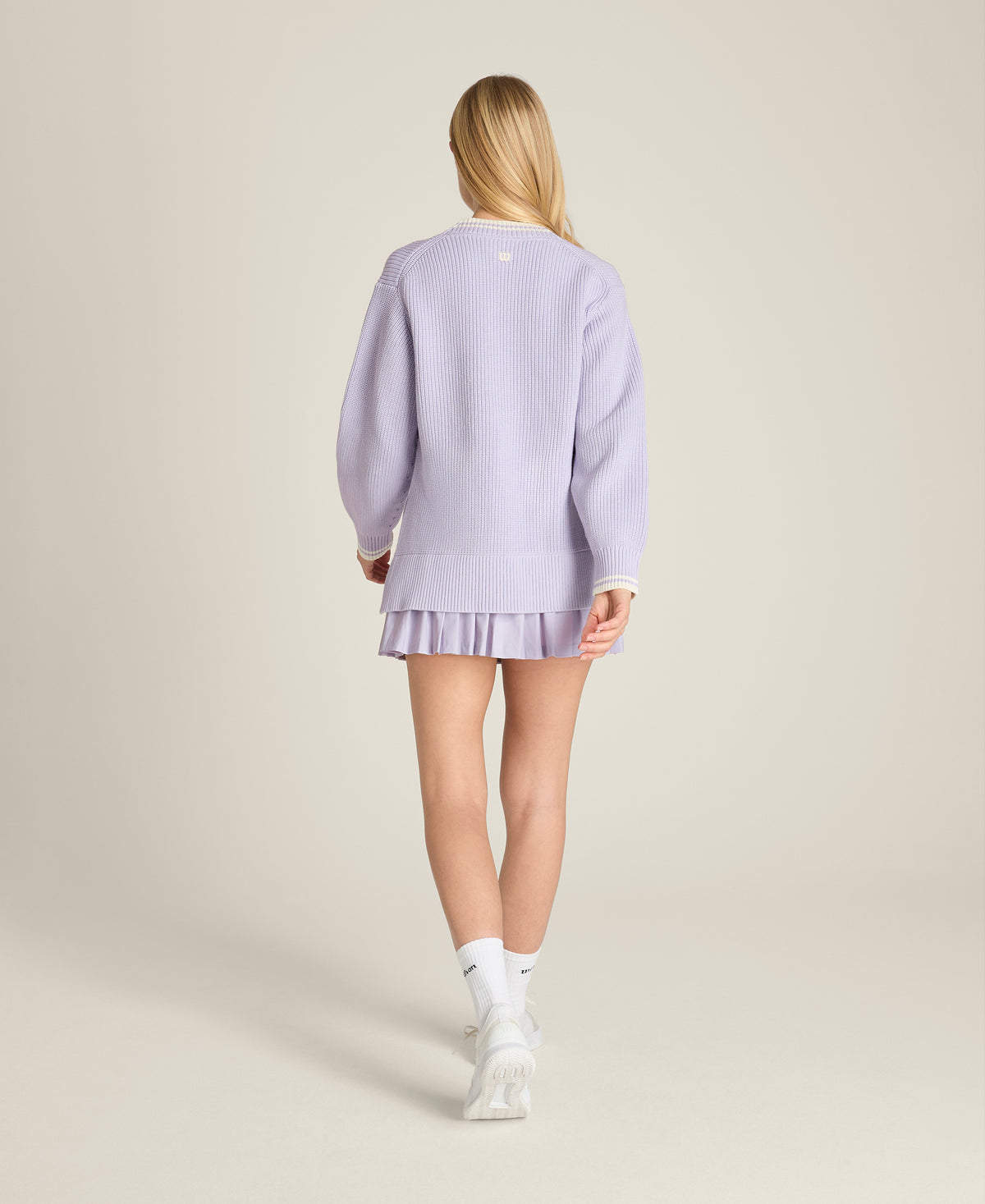 Varsity V-Neck Knit Sweater
