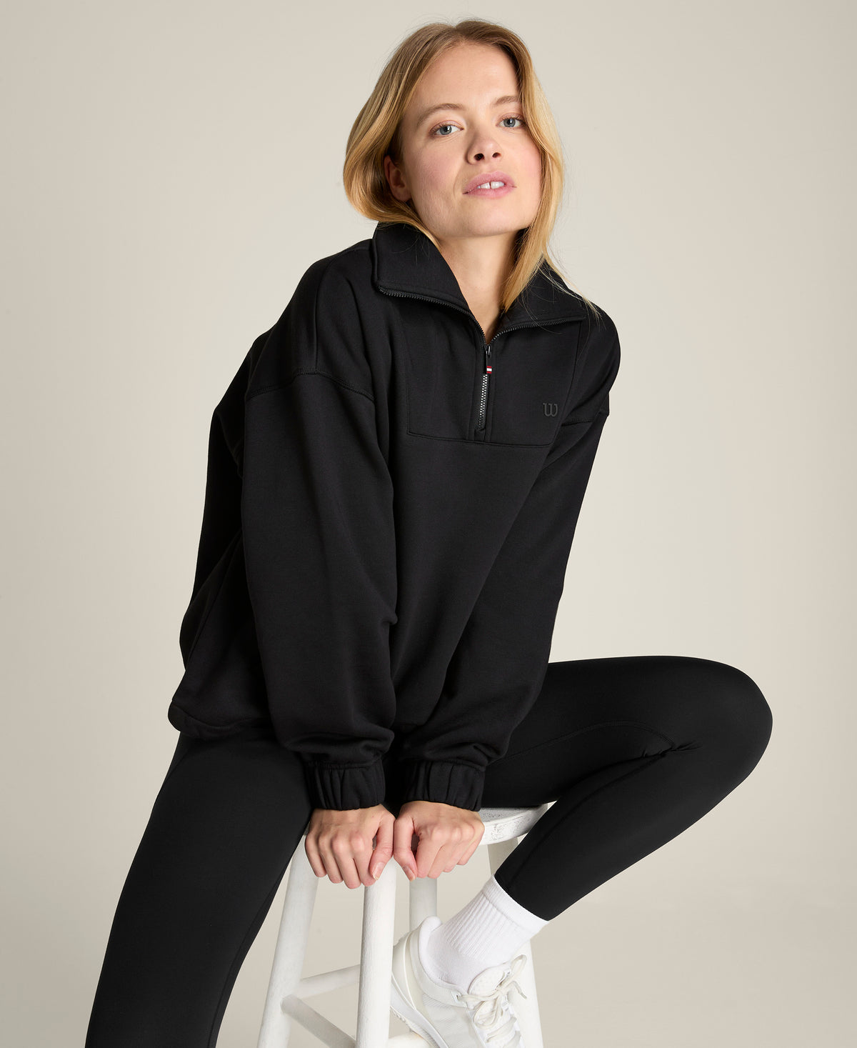 Collared Half-Zip Sweatshirt