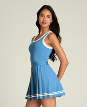 Contrast Scoop Neck Dress