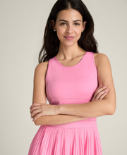 Pleated Mesh Dress