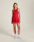 Laser Cut Pleat Dress