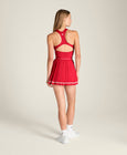 Laser Cut Pleat Dress