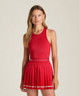 Laser Cut Pleat Dress