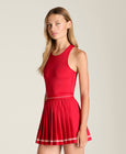 Laser Cut Pleat Dress