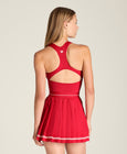 Laser Cut Pleat Dress