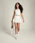 Laser Cut Pleat Dress