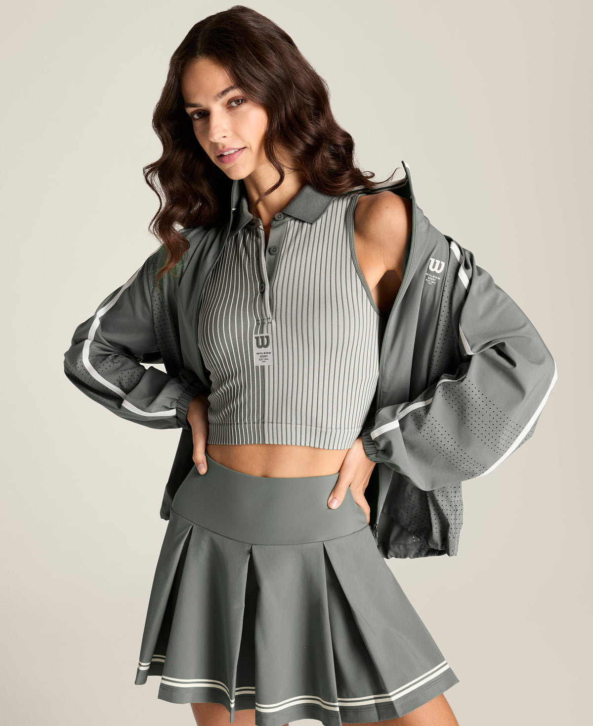 Eastside Box Pleat Tennis Mini Skirt