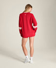 Varsity V-Neck Knit Sweater
