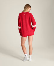 Varsity V-Neck Knit Sweater