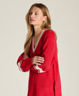 Varsity V-Neck Knit Sweater