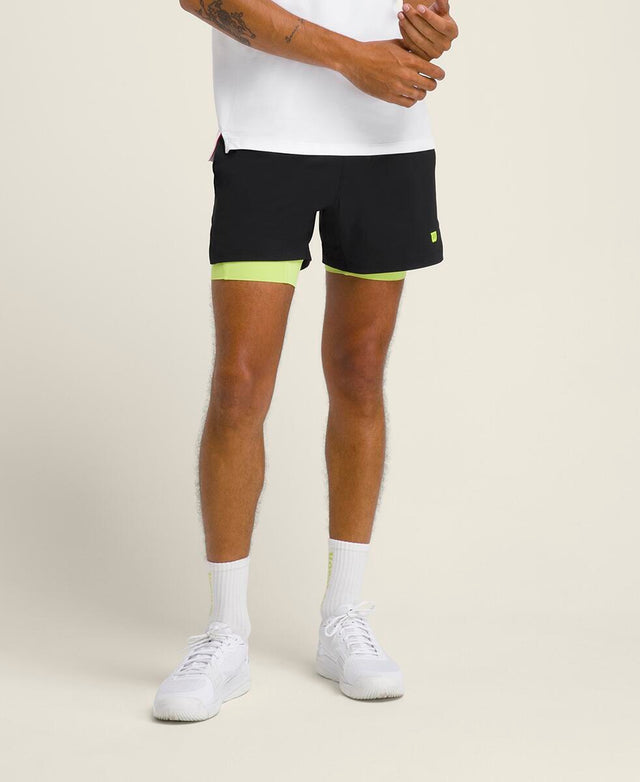 Off-Season Lined Training Short - Black / Tennis Ball Yellow