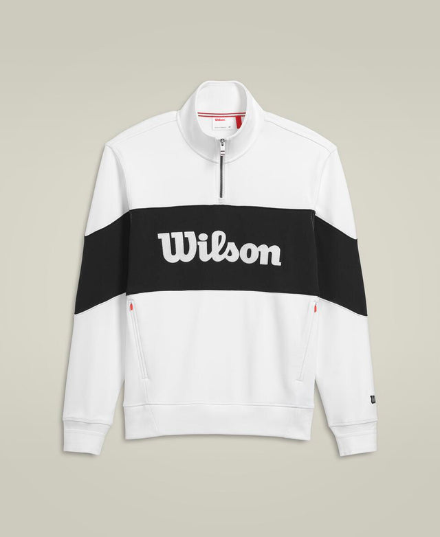 Millennium Half-Zip Sweatshirt - White / Black