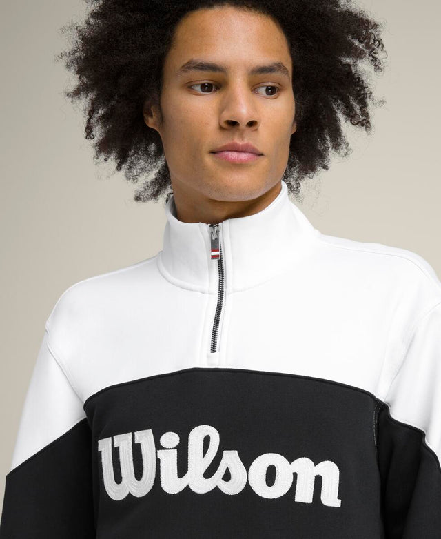 Millennium Half-Zip Sweatshirt - White / Black