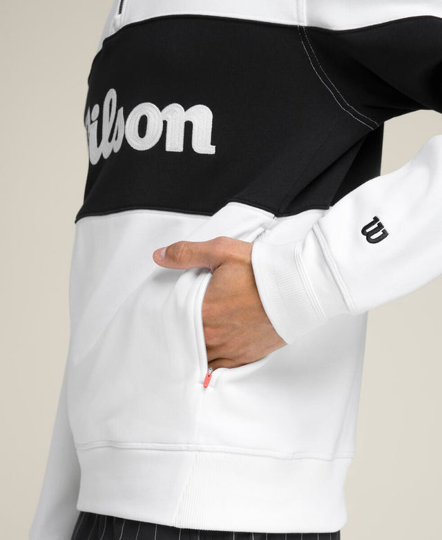 Millennium Half-Zip Sweatshirt - White / Black