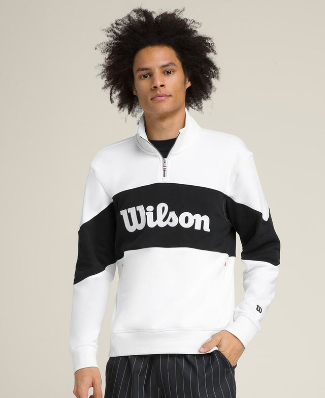 Millennium Half-Zip Sweatshirt - White / Black