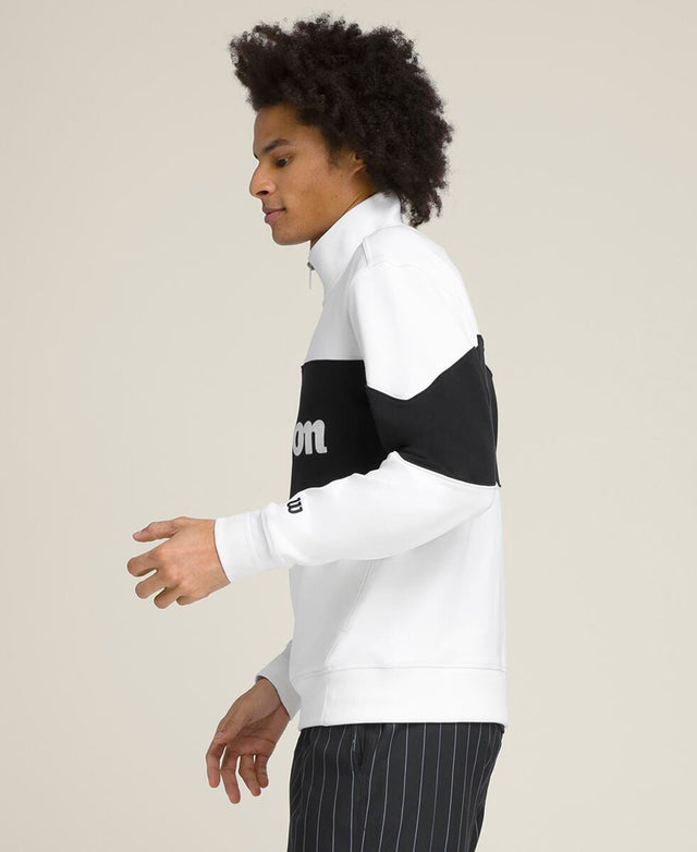 Millennium Half-Zip Sweatshirt - White / Black