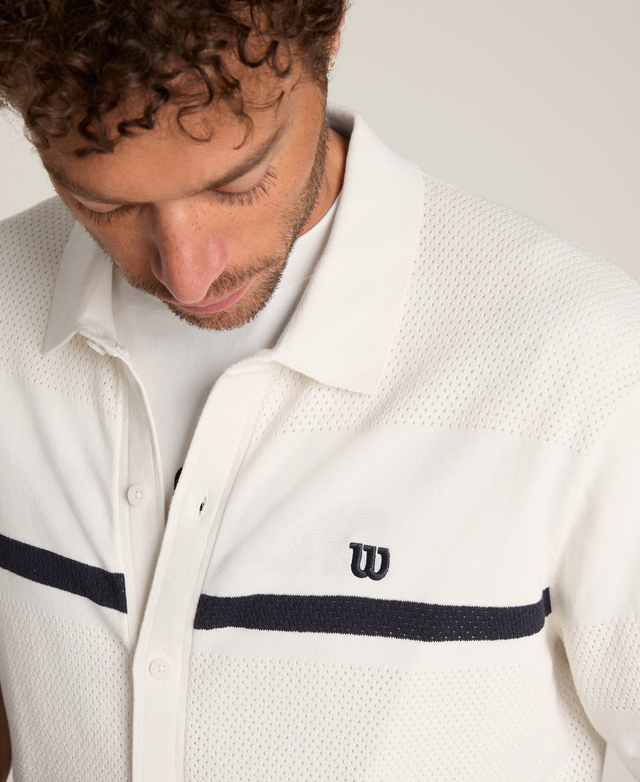 Lafayette Pique Button Up Polo