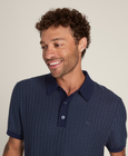 Lafayette Herringbone Sweater Polo