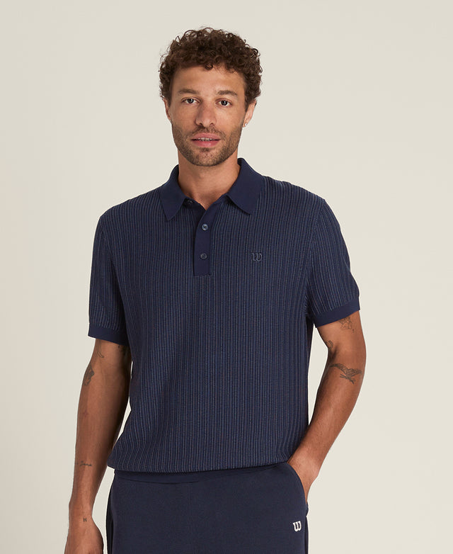 Lafayette Herringbone Sweater Polo