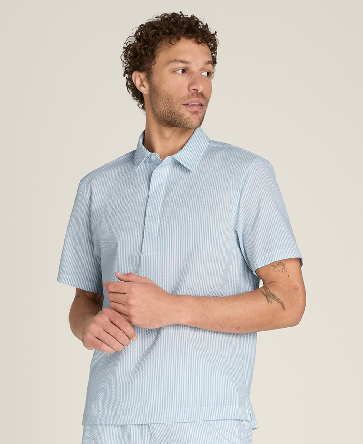 Woven Popover Tech Seersucker