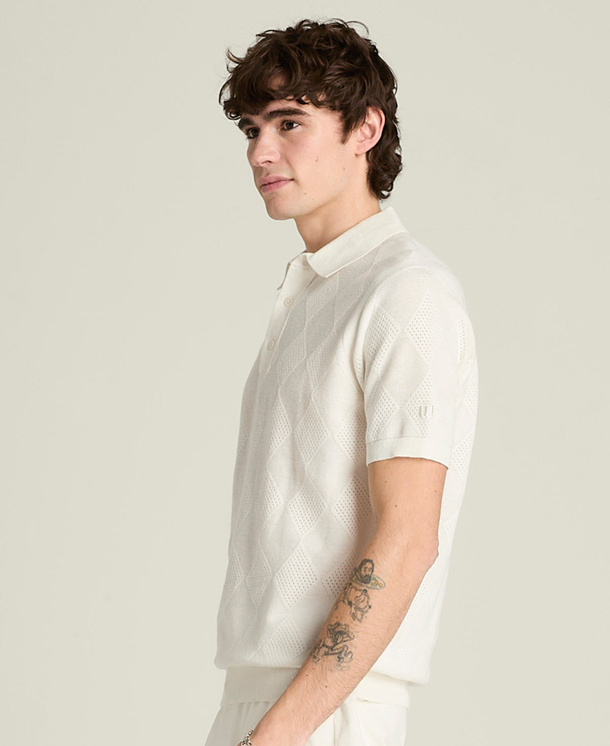 Tech Linen Knit Polo