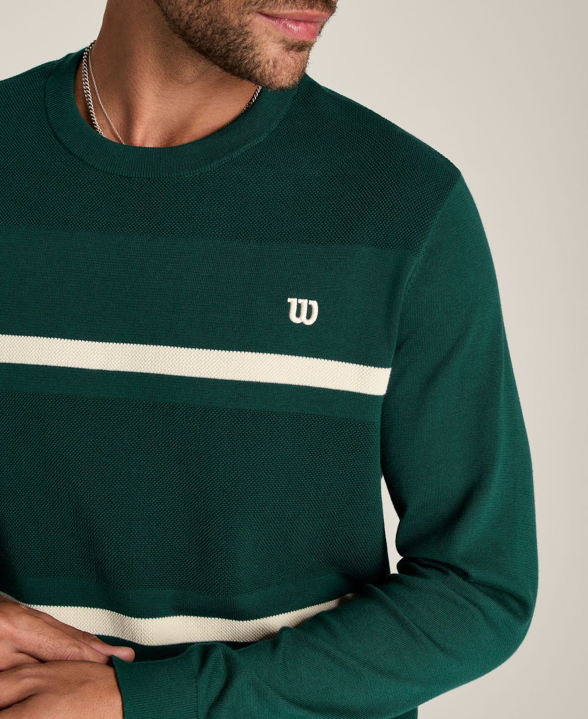 Lafayette Piqué Knit Crewneck Sweater