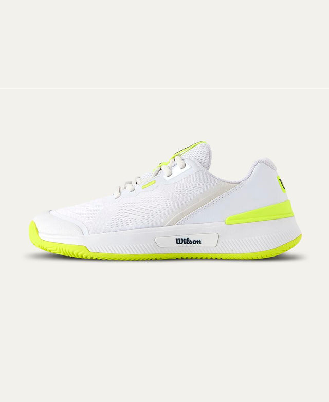 Intrigue Pro Women's Tennis Shoe - White, Safety Yellow, Navy Blazer