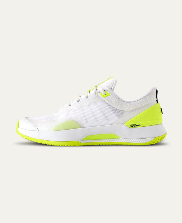 Intrigue Tour Women's Tennis Shoe - White, Safety Yellow, Navy Blazer