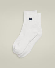 Unisex Quarter-Length Sock - White / Navy