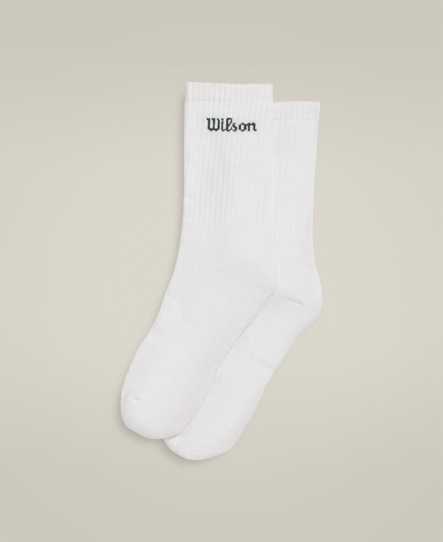 Unisex Crew Sock - White / Sycamore