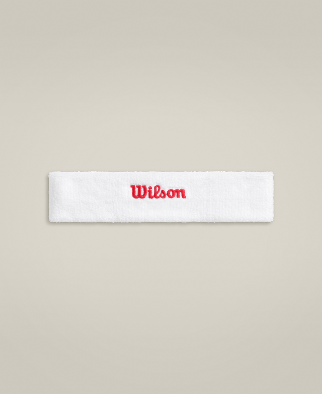 Terry Logo Headband - Bright White / Infrared