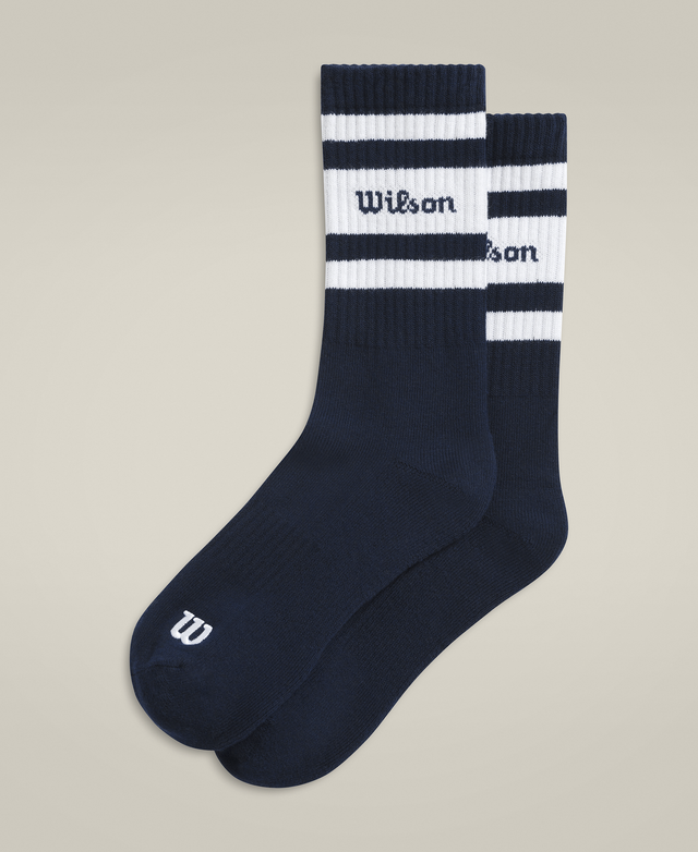 Crew Stripe Script Socks