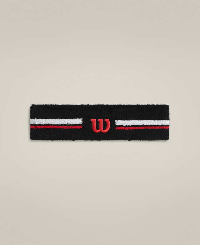 Classic Terry Headband - Black / Infrared