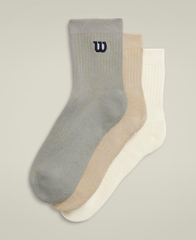 Quarter Top Socks 3-Pack - London Fog