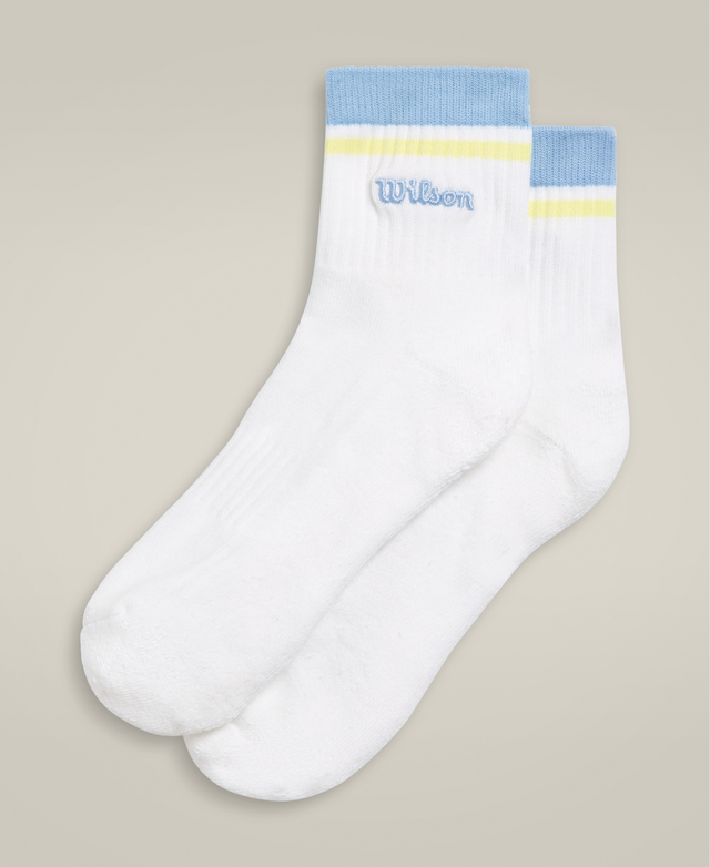 Quarter Top Stripe Logo Socks