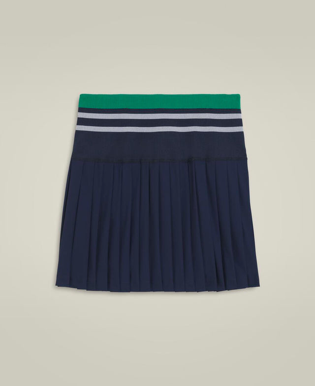 Midtown Tennis Skirt - Classic Navy / Green