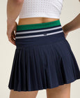 Midtown Tennis Skirt - Classic Navy / Club Green