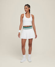 Midtown Tennis Skirt - Bright White/Field Green