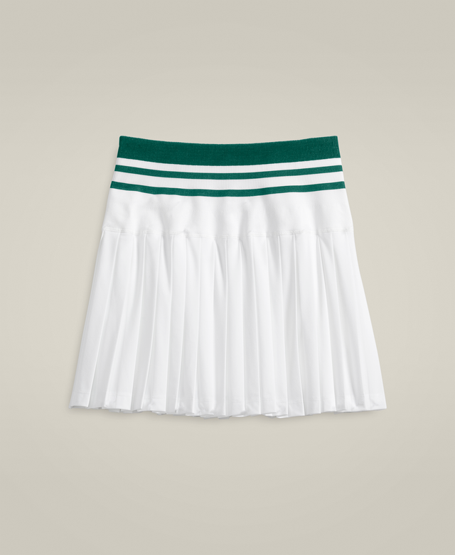 Midtown Tennis Skirt - Bright White/Field Green