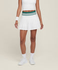 Midtown Tennis Skirt - Bright White/Field Green