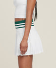 Midtown Tennis Skirt - Bright White/Field Green
