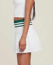 Midtown Tennis Skirt - Bright White/Field Green