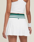 Midtown Tennis Skirt - Bright White/Field Green