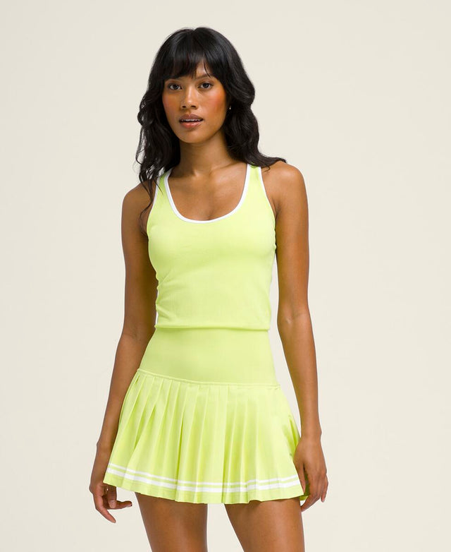 Midtown Tennis Dress - Sunny Lime